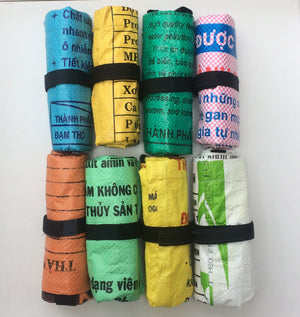 Recycled Fish feed Roll Up Shopping Bag