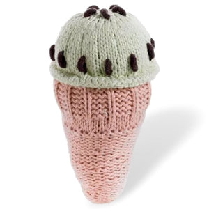 Pebble Knit Ice Cream Rattle