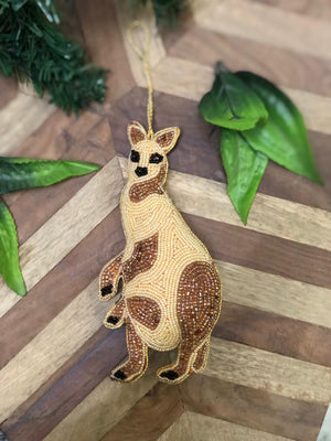 Kangaroo Beaded Tree Decoration