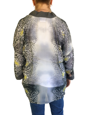 Vintage Fabric Kimono Leopard Design