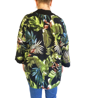 Vintage Fabric Kimono Tropical Design