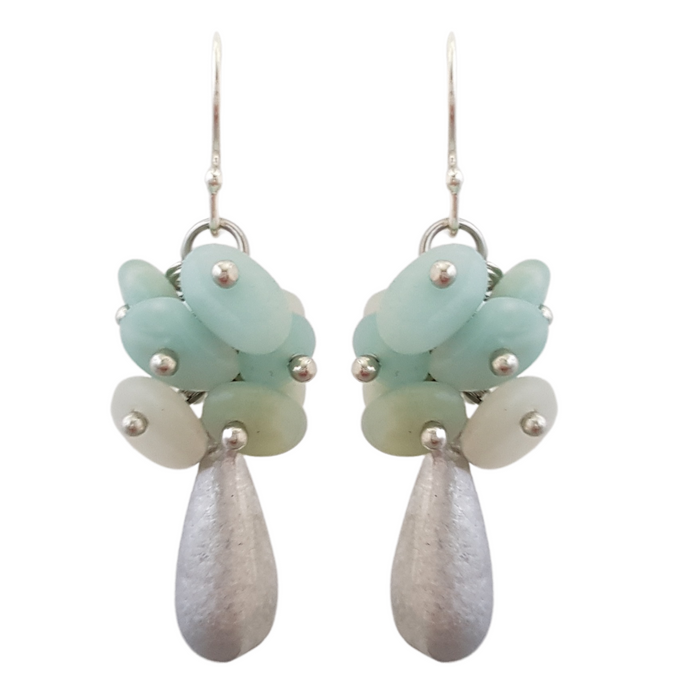 LOVEbomb Bomb and Amazonite Cluster Earings
