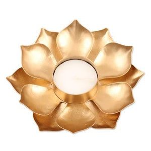 Gold Lotus Tealight Holder