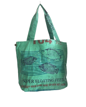 Reversible Medium Fish Feed Tote Bag