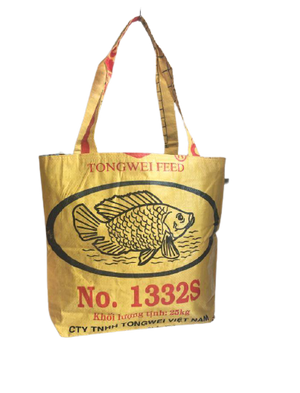 Reversible Medium Fish Feed Tote Bag