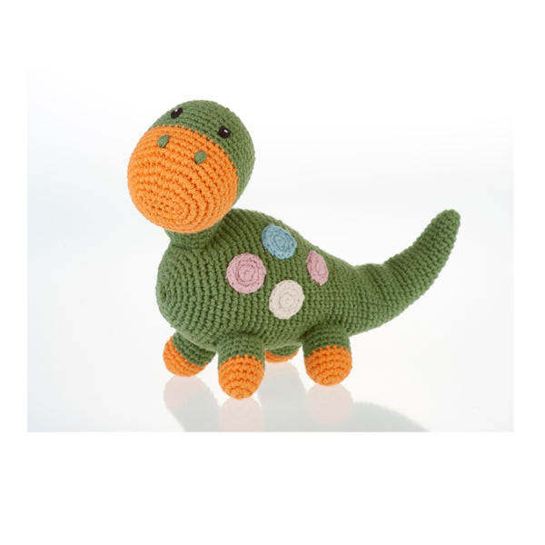 Pebble Organic Dippi Dinosaur Rattle