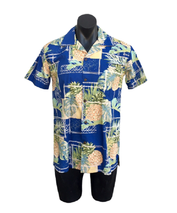 Vintage Hawaiian Fabric Shirt Medium