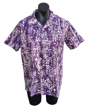 Vintage Hawaiian Fabric Shirt Large
