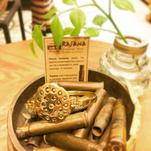 Flower Ring made from Bombshells and Bullets in Cambodia