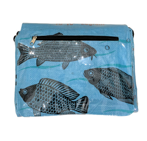 Recycled Fish Feed Messenger Bag