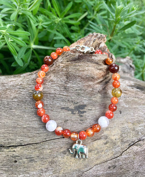 Stones with a Story Handmade Bracelet Red Agate