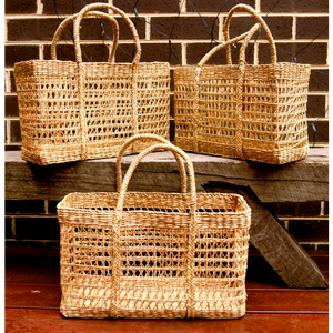 Seagrass Rectangle Shopping Basket