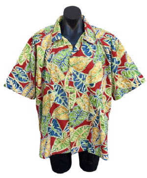 Vintage Hawaiian Fabric Man Shirt  4XL