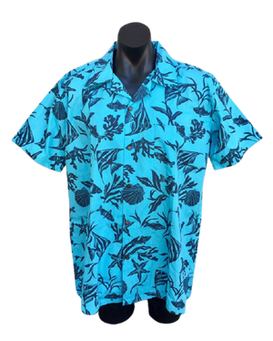 Vintage Hawaiian Fabric Shirt Extra 2XL