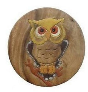 Wooden Kids Stool Owl